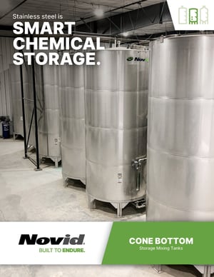 Novid stainless steel cone bottom tank brochure cover
