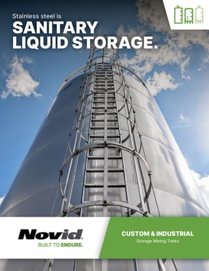 Novid stainless steel custom & industrial tank brochure cover