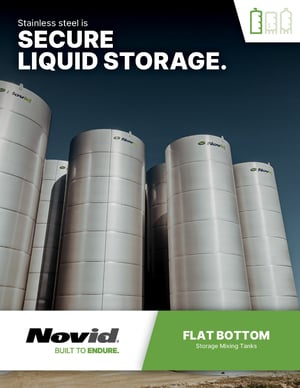 Novid stainless steel flat bottom tank brochure cover