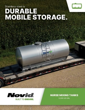 Novid stainless steel nurse mixing tank brochure cover