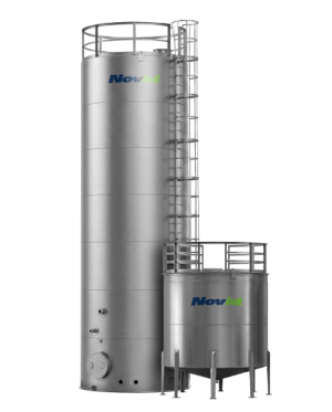 Novid stainless custom & industrial flat bottom and cone bottom tank rendering_website menu