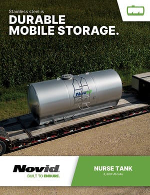 Novid stainless steel nurse tank brochure cover
