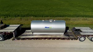 novid stainless steel nurse tank on flat deck trailer-10